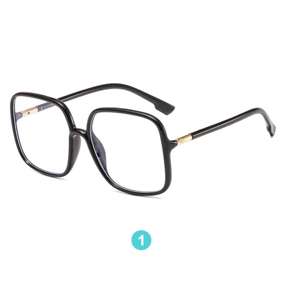 Black Retro Eyeglasses Square Shape Glasses for Men