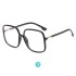 Black Retro Eyeglasses Square Shape Glasses for Men