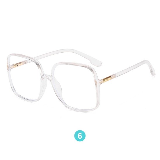 Red Retro Eyeglasses Square Shape Glasses for Men