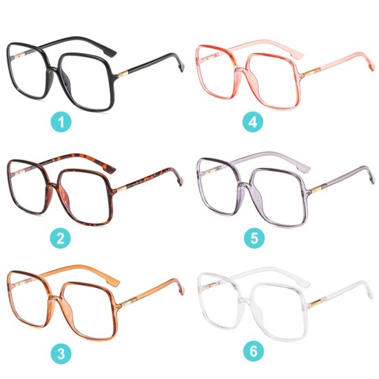 Red Retro Eyeglasses Square Shape Glasses for Men